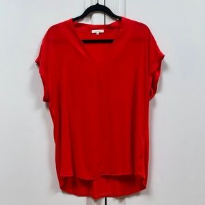 "Pleione" Scarlet V Neck Blouse